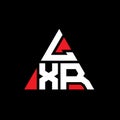 LXR triangle letter logo design with triangle shape. LXR triangle logo design monogram. LXR triangle vector logo template with red Royalty Free Stock Photo