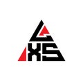 LXS triangle letter logo design with triangle shape. LXS triangle logo design monogram. LXS triangle vector logo template with red Royalty Free Stock Photo
