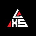 LXS triangle letter logo design with triangle shape. LXS triangle logo design monogram. LXS triangle vector logo template with red Royalty Free Stock Photo