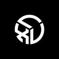 LXV letter logo design on black background. LXV creative initials letter logo concept. LXV letter design