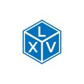 LXV letter logo design on black background. LXV creative initials letter logo concept. LXV letter design