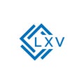 LXV letter logo design on white background. LXV creative circle letter logo . LXV letter design