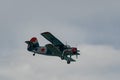 LY-MHC Antonov AN-2 airplane over the rhine valley in Switzerland