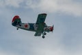 LY-MHC Antonov AN-2 airplane over the rhine valley in Switzerland