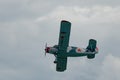 LY-MHC Antonov AN-2 airplane over the rhine valley in Switzerland