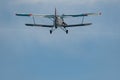 LY-MHC Antonov AN-2 airplane over the rhine valley in Switzerland