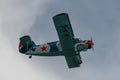 LY-MHC Antonov AN-2 airplane over the rhine valley in Switzerland