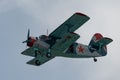 LY-MHC Antonov AN-2 airplane over the rhine valley in Switzerland