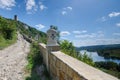 Lyadova, Ukraine, 09-08-2018: Road to the Lyadova Monastery, which is located in Vinnytsia region of Ukraine