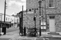 Lyal Road corner, brick building and street sign. Royalty Free Stock Photo