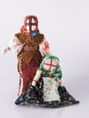 Lyalka motanka handmade. Ukrainian national doll amulet, silt patches and threads are made without a needle. Symbol of