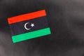 Lybia flag on a black background