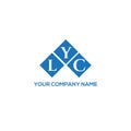 LYC letter logo design on white background. LYC creative initials letter logo concept. LYC letter design