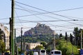 Lycabettus in Athens, view from the street