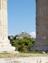 Lycabetus hill, threw columns of Olympian Zeus te