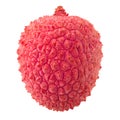 Lychee, clipping path, isolated on white Royalty Free Stock Photo