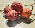 Lychee. Fresh lychees.