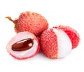 Lychee. Fresh lychees Royalty Free Stock Photo