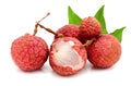 Lychee. Fresh lychees. Royalty Free Stock Photo