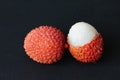 Lychee fruit close up macro photo Royalty Free Stock Photo