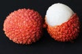 Lychee fruit close up macro photo Royalty Free Stock Photo