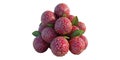 Lychee Fruit Cluster Isolated on Transparent Background. Royalty Free Stock Photo