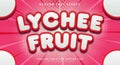 Lychee Fruit Editable Text Effect Template Royalty Free Stock Photo