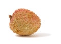 Lychee fruit isolated on white background. Royalty Free Stock Photo