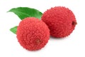 Lychee fruit isolated on white background with clipping path and full depth of field Royalty Free Stock Photo