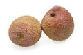 Lychee Fruit on isolated white backgrount Royalty Free Stock Photo