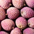 Lychee fruit (litchi, liechee, or lichee) Royalty Free Stock Photo