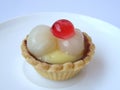 Lychee fruit tart Royalty Free Stock Photo