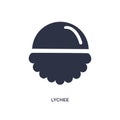 lychee icon on white background. Simple element illustration from fruits concept
