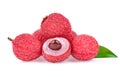 Lychee litschi isolated on white background Royalty Free Stock Photo