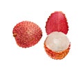 Lychee and peeled lychee