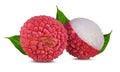 Lychee on white