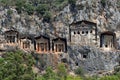 Lycian Rock Cut Tombs Kaunos, Dalyan, Turkey Royalty Free Stock Photo