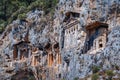 Lycian Rock Tombs in Turkey Royalty Free Stock Photo
