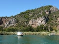 Lycian rock tombs in Turkey Royalty Free Stock Photo