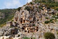 Lycian rock tombs, Turkey Royalty Free Stock Photo