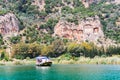 Lycian tombs of the kings in Dalaman, Turkey. Royalty Free Stock Photo