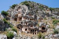 Lycian tombs in Myra (Turkey) Royalty Free Stock Photo