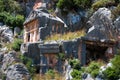 Lycian tombs in Myra (Turkey) Royalty Free Stock Photo