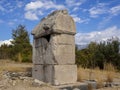 Lycian tombs at Xanthos Kinik, Antalya province, Turkey Royalty Free Stock Photo