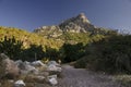 Lycian trail in Turkey, in this vengeance the road passes through the gorge from which a beautiful view of the top of the mountain