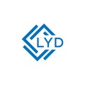 LYD letter logo design on white background. LYD creative circle letter logo . LYD letter design Royalty Free Stock Photo
