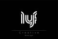 LYF Creative Unique Modern Letter Logo Design Royalty Free Stock Photo