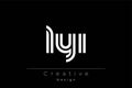 LYI Creative Unique Modern Letter Logo Design Royalty Free Stock Photo