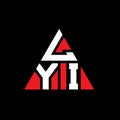 LYI triangle letter logo design with triangle shape. LYI triangle logo design monogram. LYI triangle vector logo template with red Royalty Free Stock Photo