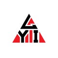 LYI triangle letter logo design with triangle shape. LYI triangle logo design monogram. LYI triangle vector logo template with red Royalty Free Stock Photo